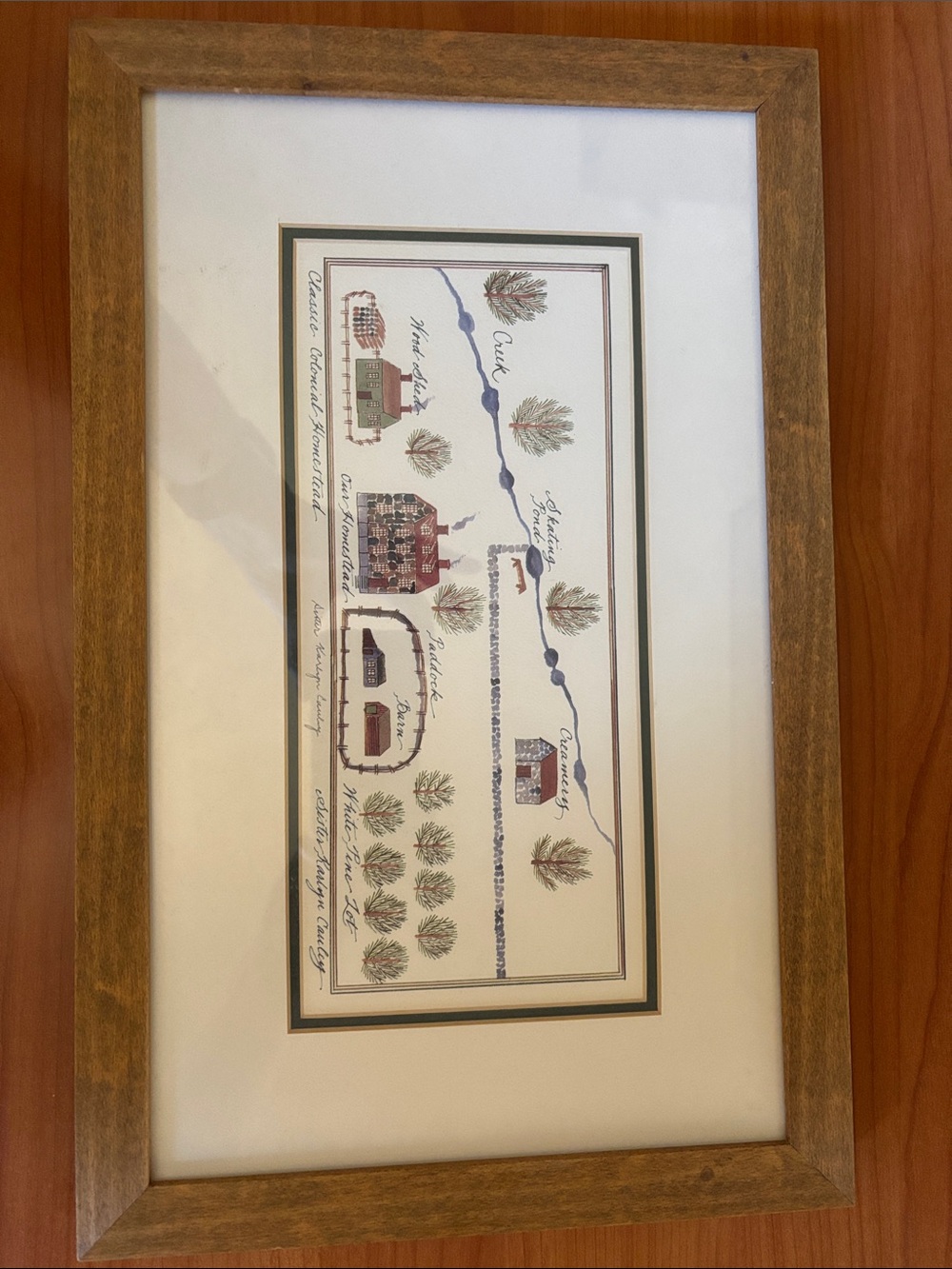 Framed Home Art Print in Brown and White